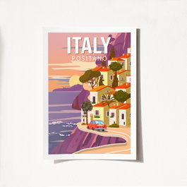 Wallity Italy Positano - 2013 Póster A3 Acabado Mate Satinado 29,7 x 42 cm